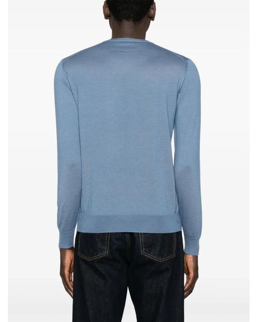 Pull En Maille Fine Fedeli pour homme en coloris Blue