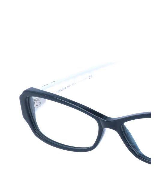 McQueen White Geometric-Frame Glasses