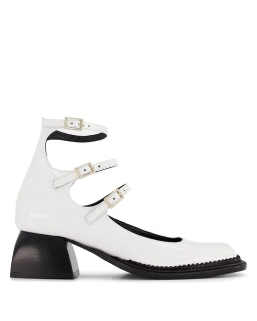 NODALETO White Bulla London Patent Leather Pumps