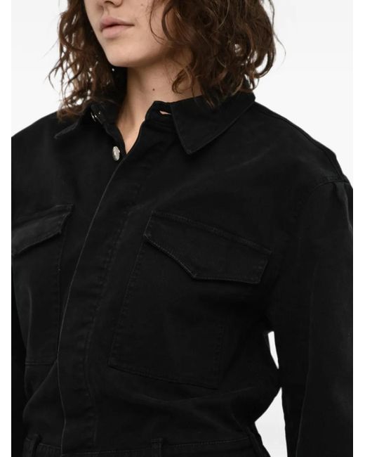 Woolrich Black Long-Sleeve Jumpsuit