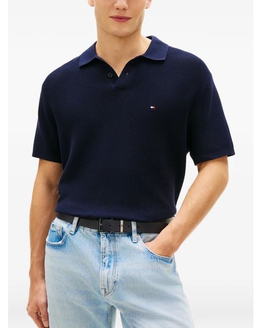 Tommy Hilfiger Blue Cool Touch Structure Polo for men