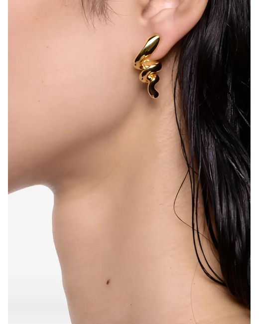 Maria Black Metallic Coil Earring Small