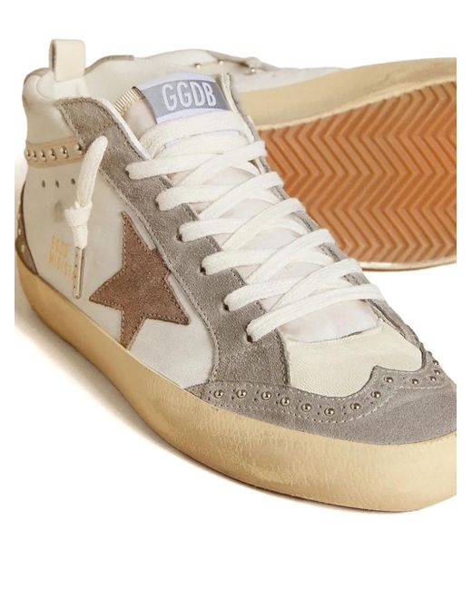 Sneakers Mid Star di Golden Goose Deluxe Brand in Natural