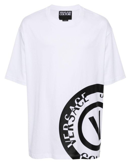 メンズ Versace ロゴ Tシャツ White