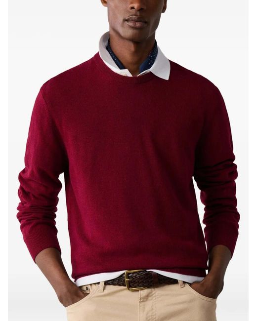 Hackett Red Elbow-Patch Sweater for men