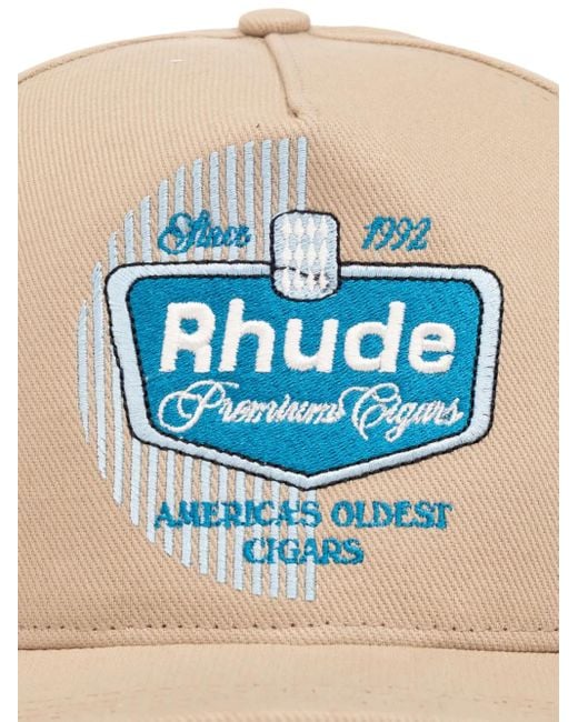 Rhude Blue Cigaro Embroidered Cap for men