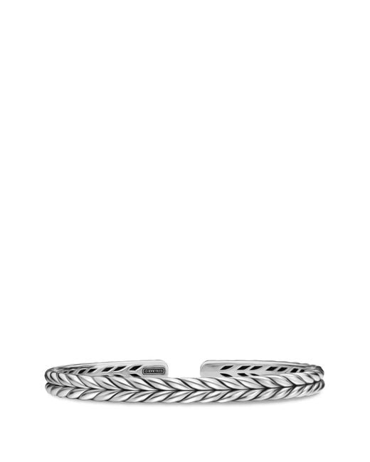 David Yurman White Chevron Flex Bracelet for men