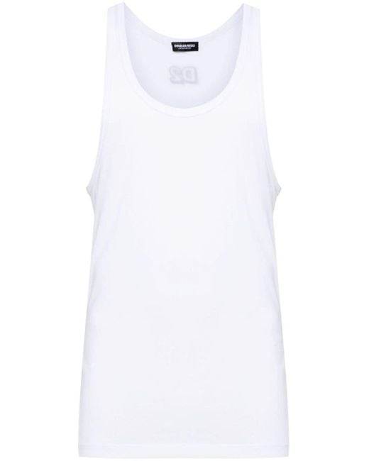 DSquared² Trägershirt mit Logo-Print in White für Herren