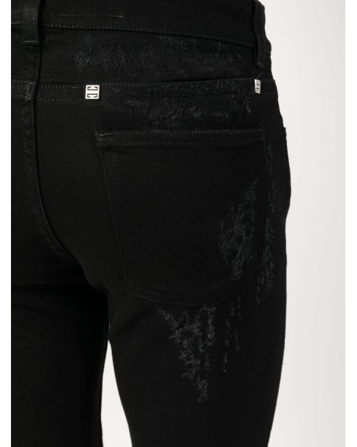 Jeans dritti a vita media di Givenchy in Black da Uomo