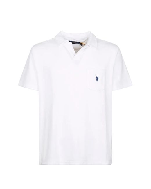 Polo Ralph Lauren White Classic Short Sleeves Pockets Polo Shirt for men