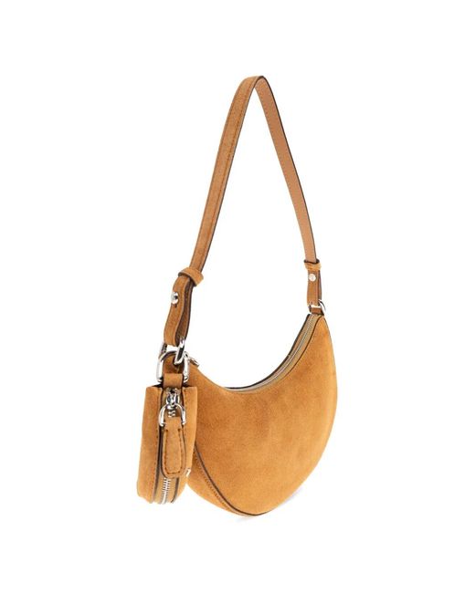 Kate Spade White Duo Suede Crescent Shoulder Bag