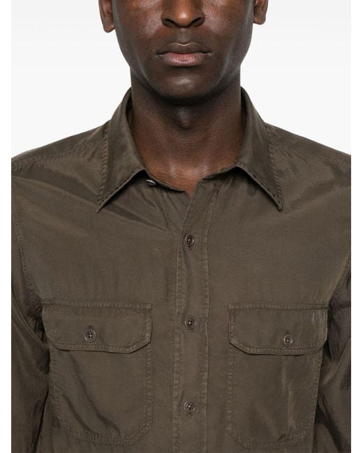 Tom Ford Brown Twill Shirt for men