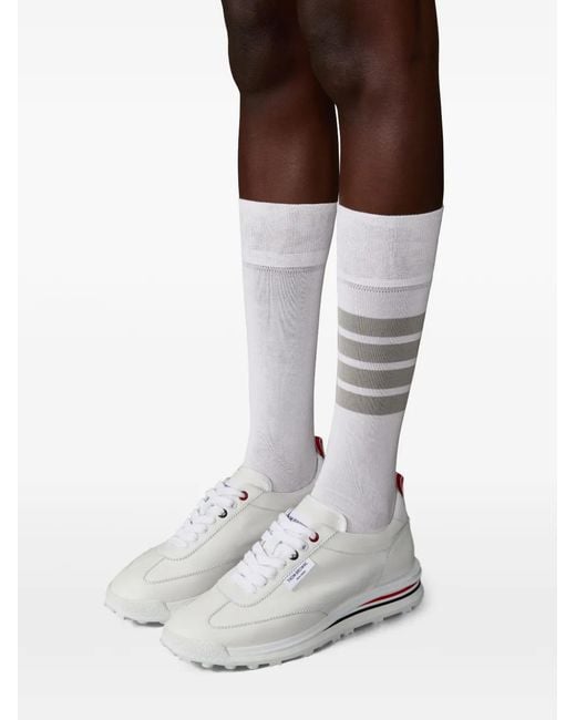 Thom Browne White Nappa Runner Sneakers