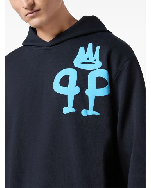 Philipp Plein Blue King Hoodie for men