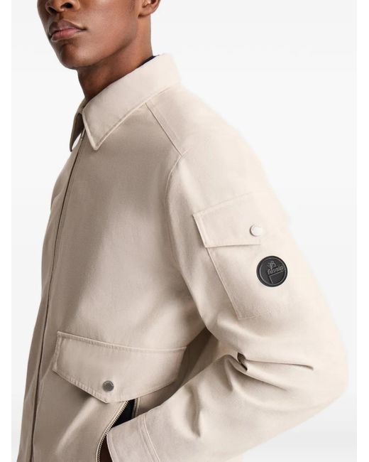 Fusalp White Veste Bomber Fralis Chambray À Poches Plaquées for men