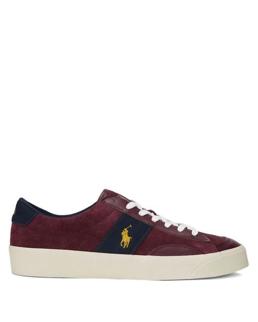 Polo Ralph Lauren Brown Sayer Leather Sneakers for men