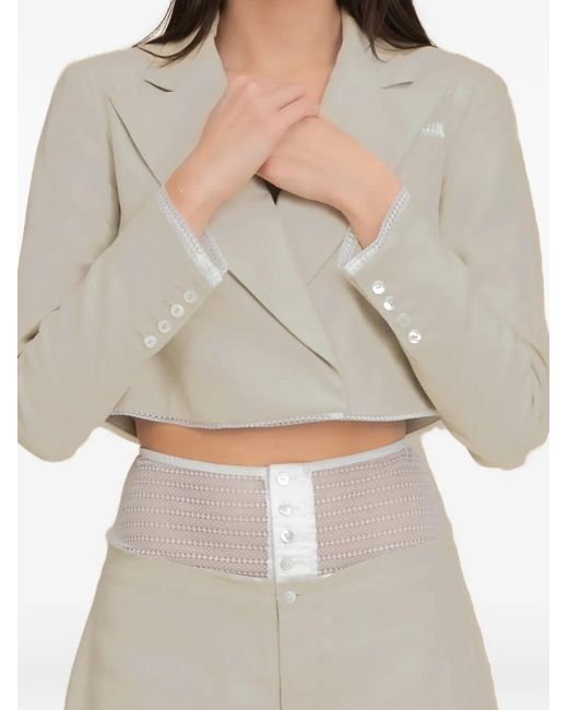 Contessa Mills White Laissez Raw-Cut Shorts