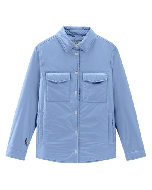 Woolrich Gewatteerd Shirtjack in het Blue