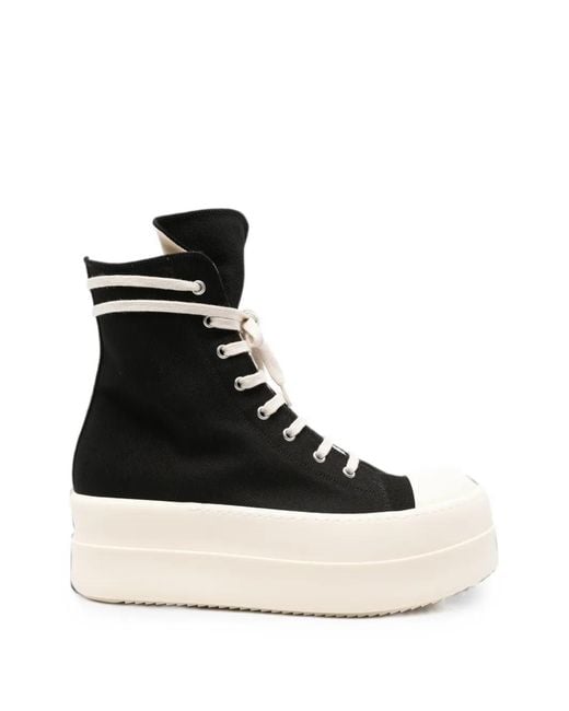Rick Owens Black High-Top Platform Sneakers for men