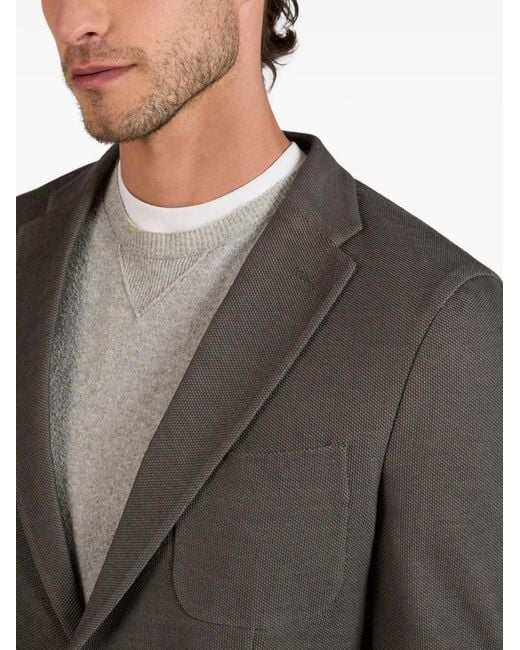 Incotex Gray Chest-Pocket Blazer for men