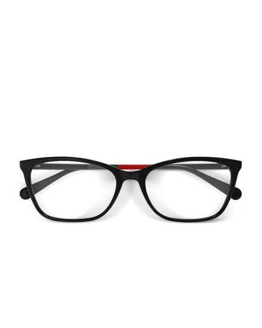 Gucci Black Rectangle-Frame Glasses