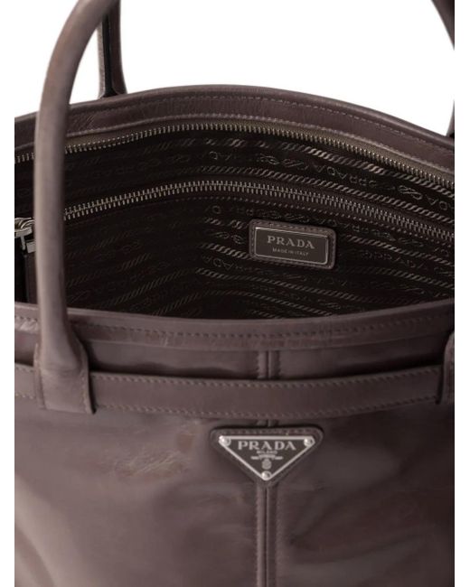 Prada Shopper Mit Logo in Brown für Herren