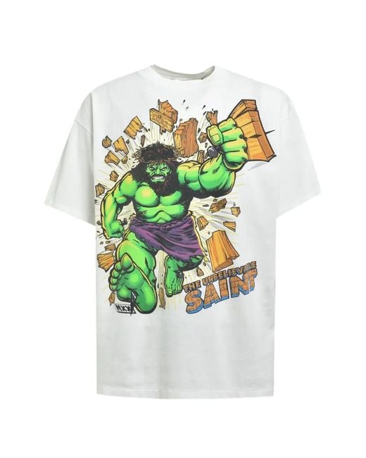 SAINT Mxxxxxx White Graphic T-Shirt for men