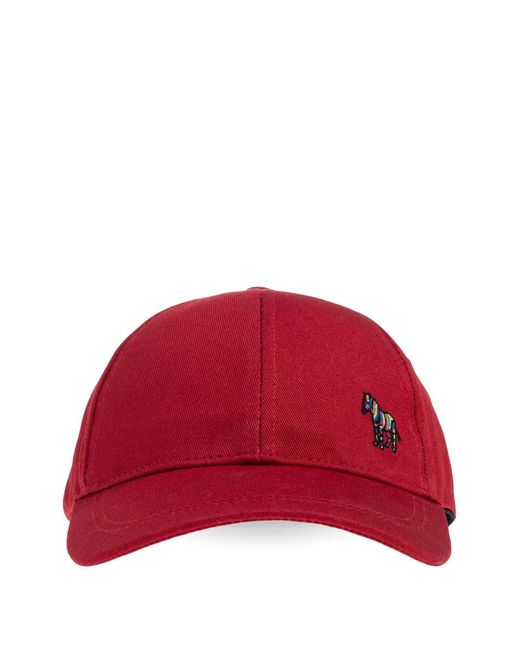 Paul Smith Red Zebra Logo Organic Cotton Cap for men