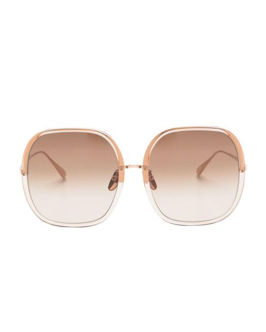 Linda Farrow Pink Celia Squared-frame Sunglasses