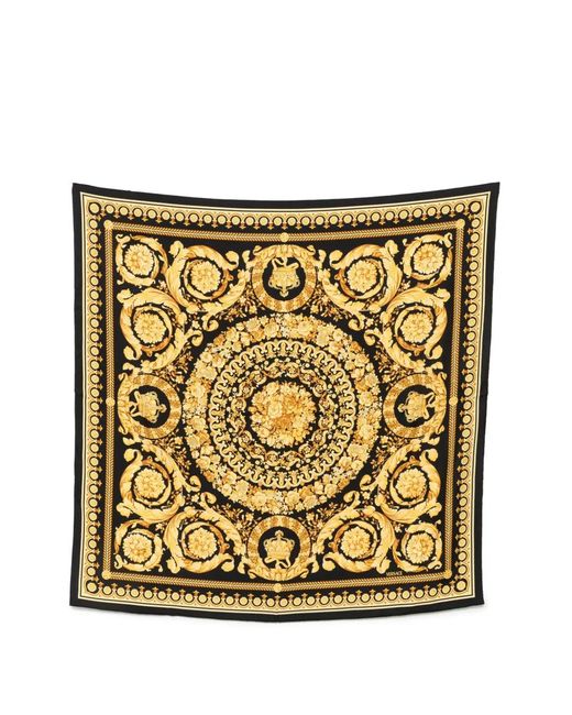 Versace Metallic Barocco-Print Scarf