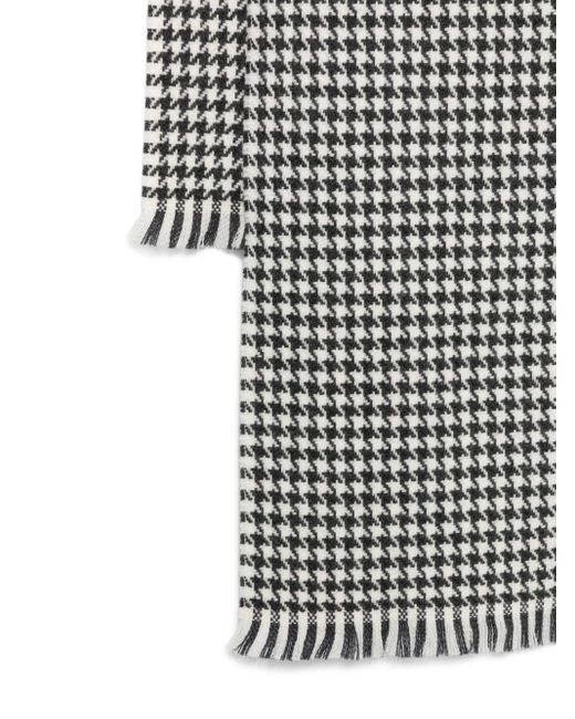 Tom Ford Gray Houndstooth-Pattern Scarf for men