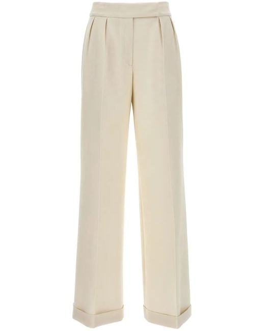 Kiton Natural Tailored Palazzo Pants