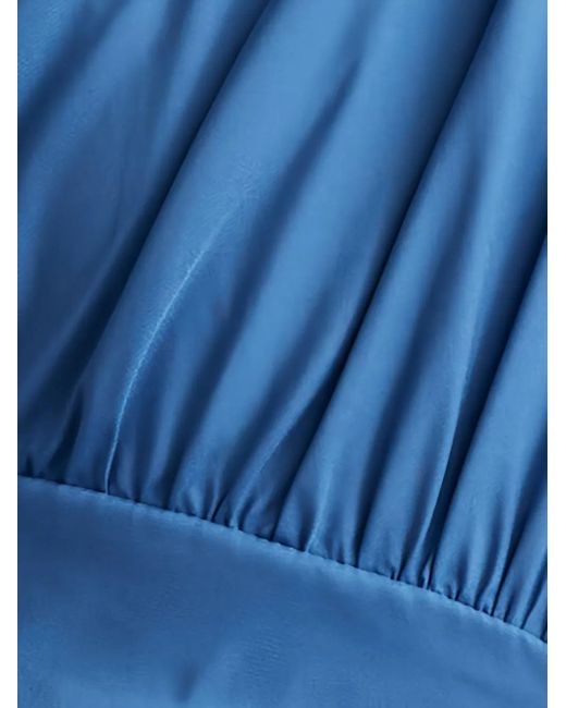 Tadashi Shoji Lena Gedrapeerde Avondjurk Met Ruches in het Blue