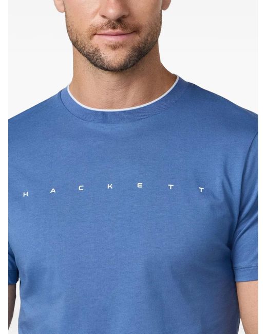 Hackett Blue Logo-Print Short-Sleeve T-Shirt for men