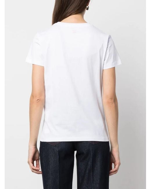 Camiseta con logo estampado Max Mara de color White