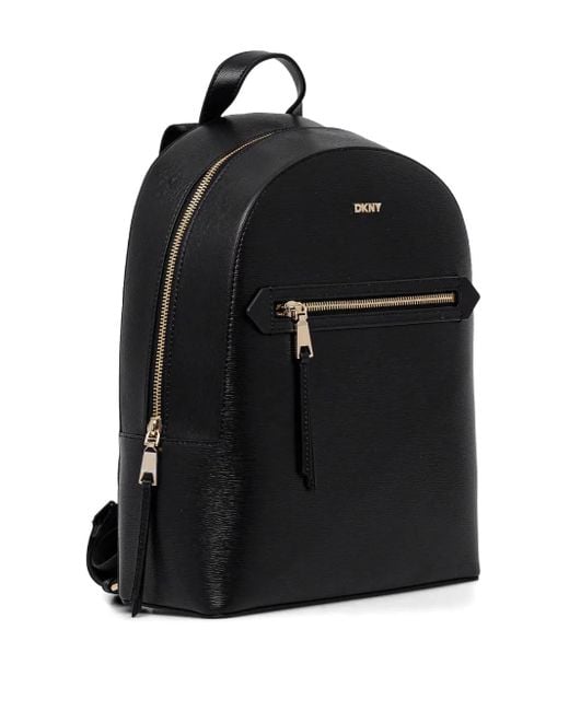 DKNY Black Leather Backpack