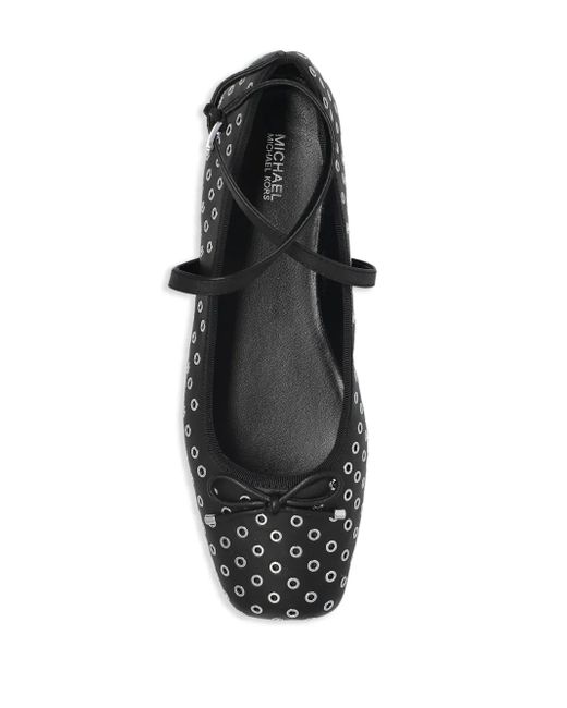 MICHAEL Michael Kors Black Colette Ballerina With Eyelets