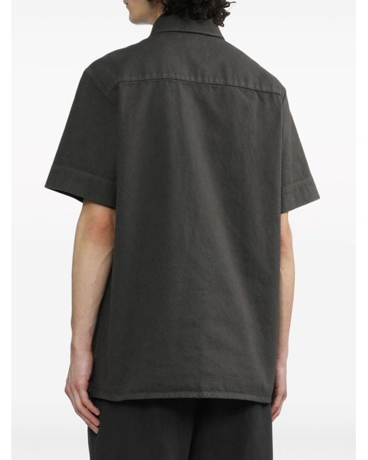 Camicia con zip di A.P.C. in Black da Uomo