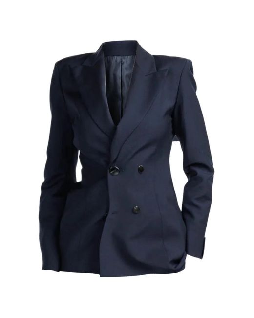 Sa Su Phi Blue Double-Breasted Blazer