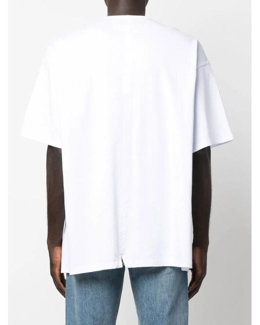 メンズ Incotex ロゴ Tシャツ White