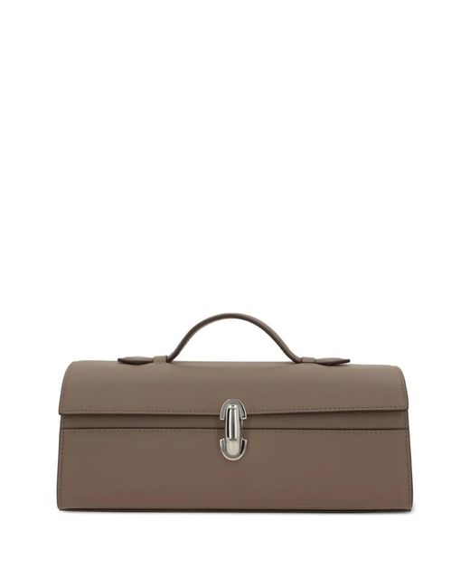 SAVETTE Brown Symmetry Clutch Bag
