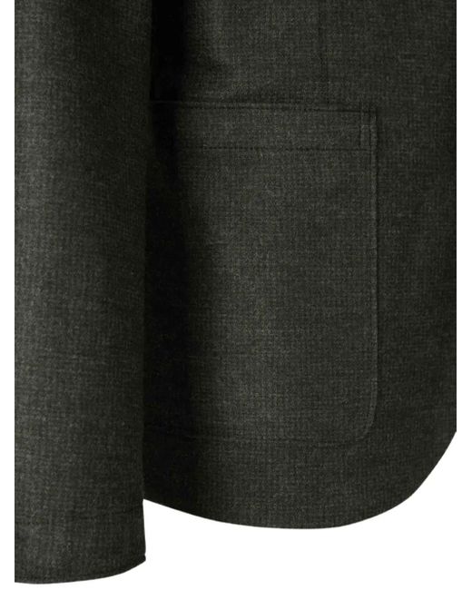 Harris Wharf London Black Patch-Pocket Single-Button Blazer for men