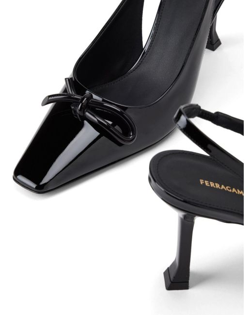 Zapatos con tacón de 80 mm Ferragamo de color Black
