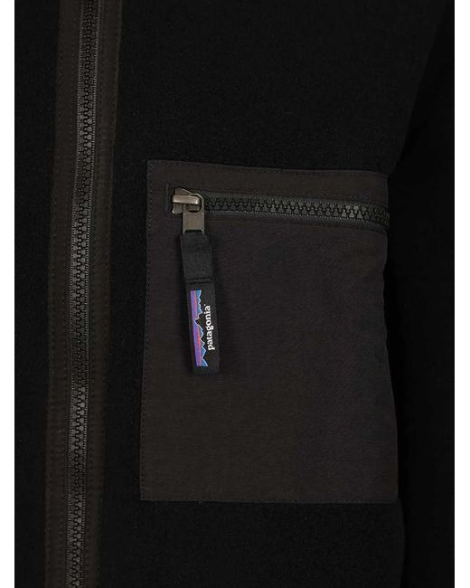 Patagonia Black Logo-Patch Fleece Jacket
