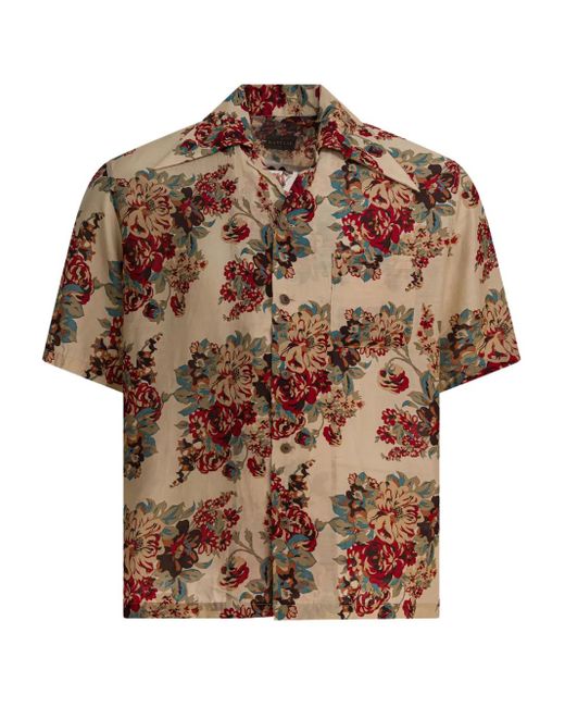 Kapital Brown Floral Button Shirt for men