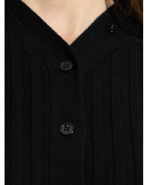 IRO Black Button Ribbed Sweater