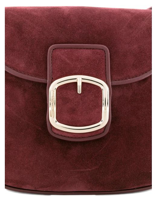 Santoni Purple Schultertasche mit Schnalle