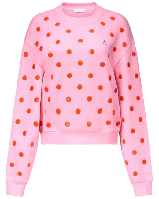 Area Pink Polka-dot Cotton Sweatshirt
