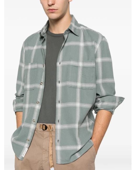 Marc O' Polo Blue Check-Pattern Shirt for men