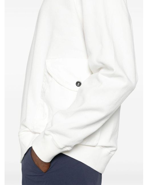 メンズ C P Company フラップポケット スウェットシャツ White